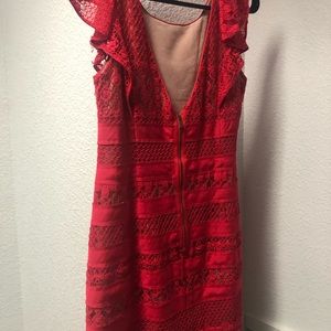 Red Dress Like New BCBG